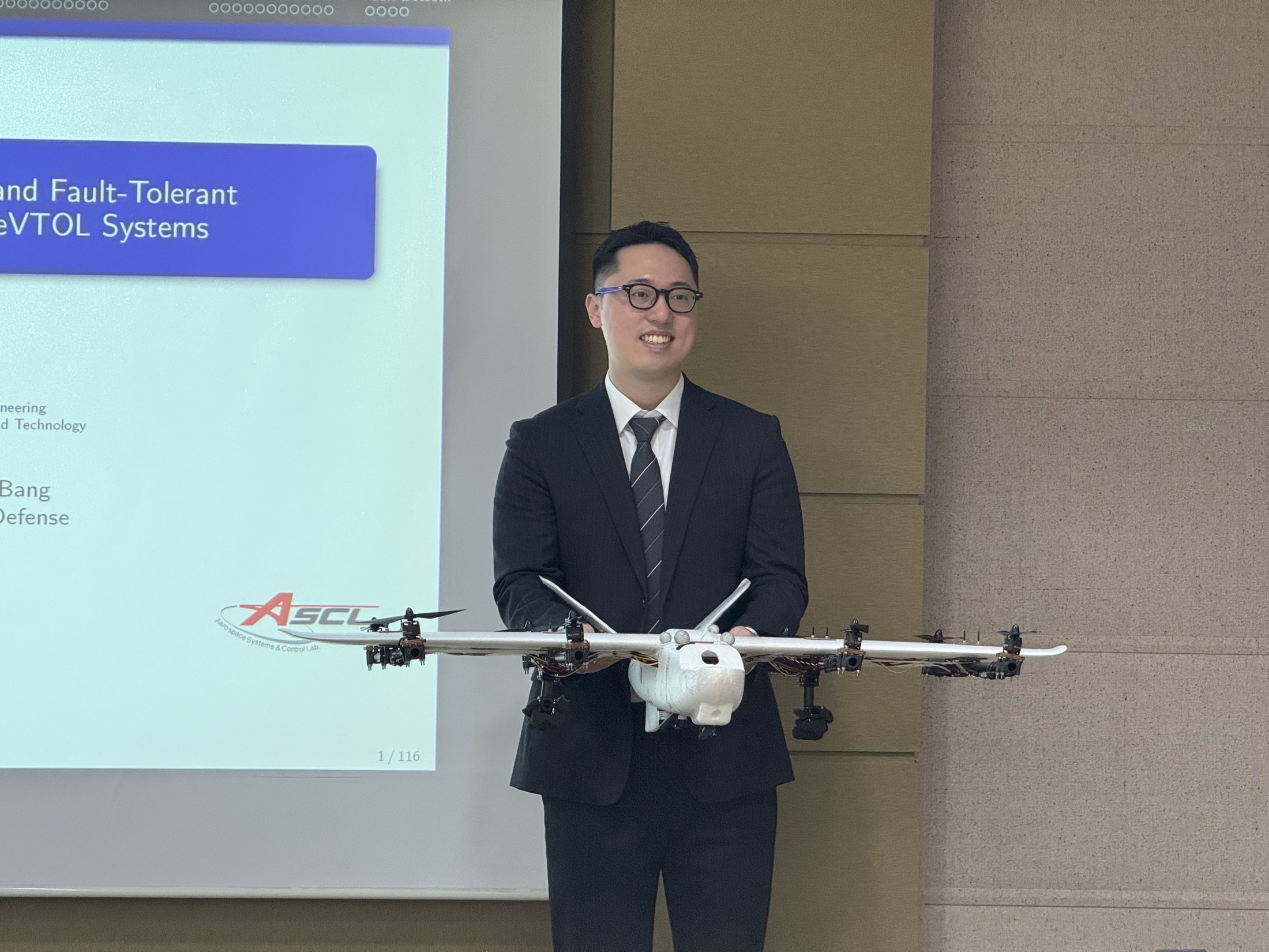 Ph.D. defense with the eVTOL test vehicle