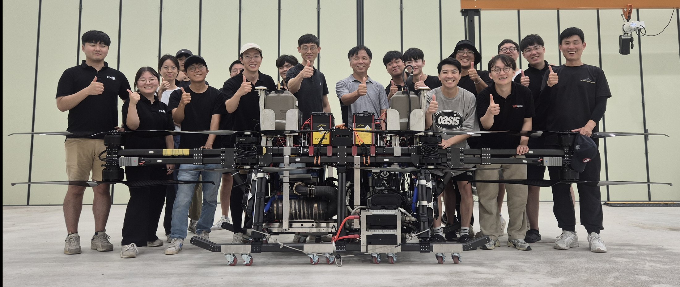 Research team with the test vehicle